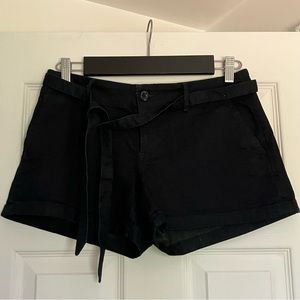 LOFT Petites Belted Navy Blue Shorts 4P